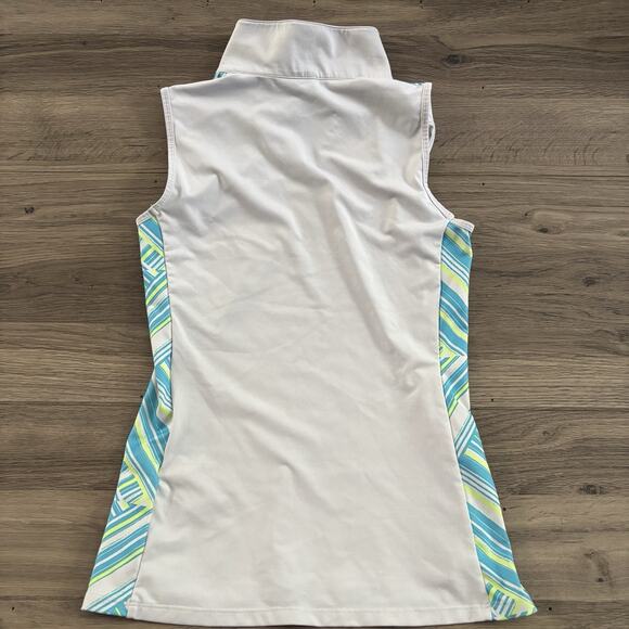 Adidas Girls Size Medium 11-12yrs Blue Sleeveless Collared Golf Polo Tank Top - Picture 7 of 7